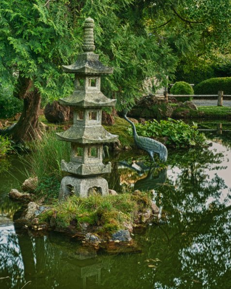 Pond and Stone Pagoda